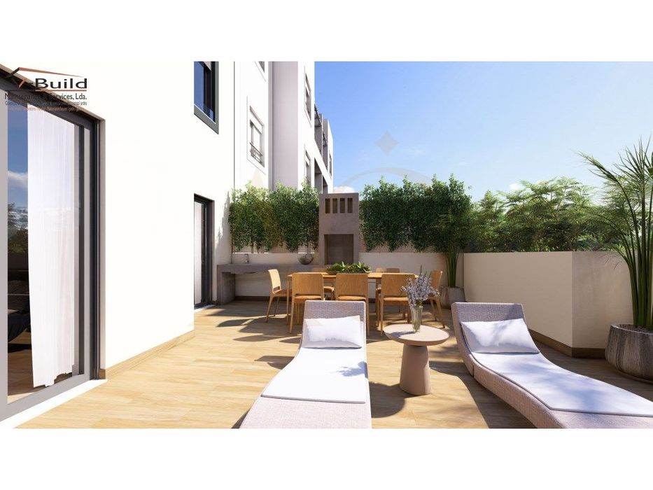 Apartamento T3 com terraço, jacuzzi e garagem em fase de construção