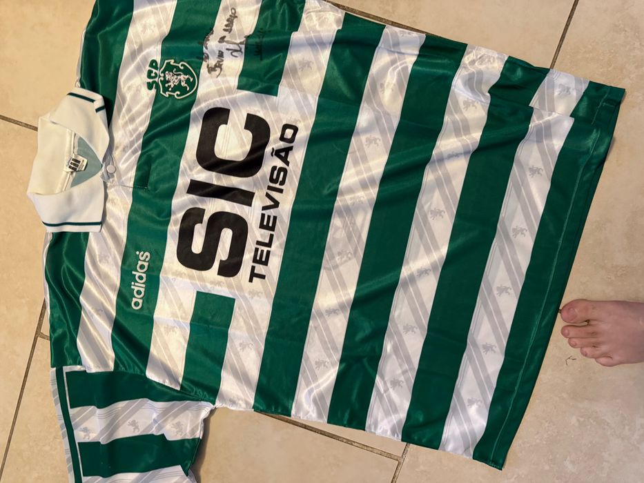 Marco aurelio camisola jogo sporting futebol adidas