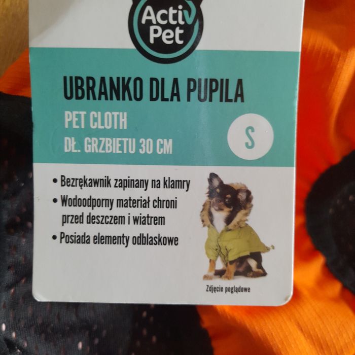2x nowe ubranko dla pupila, rozmiar S, długość grzbietu 30cm