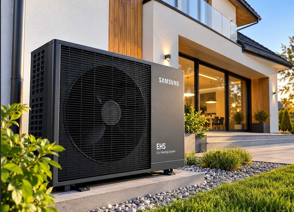 Pompa ciepła Samsung EHS Split 9 kW R32 + ClimateHub 200L | Montaż Toruń Bydgoszcz Włocławek