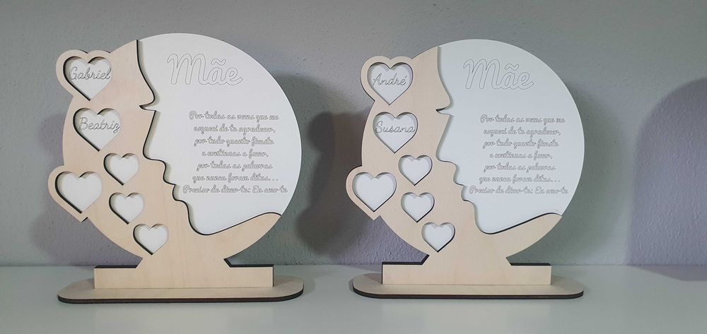 Placa personalizada com nomes