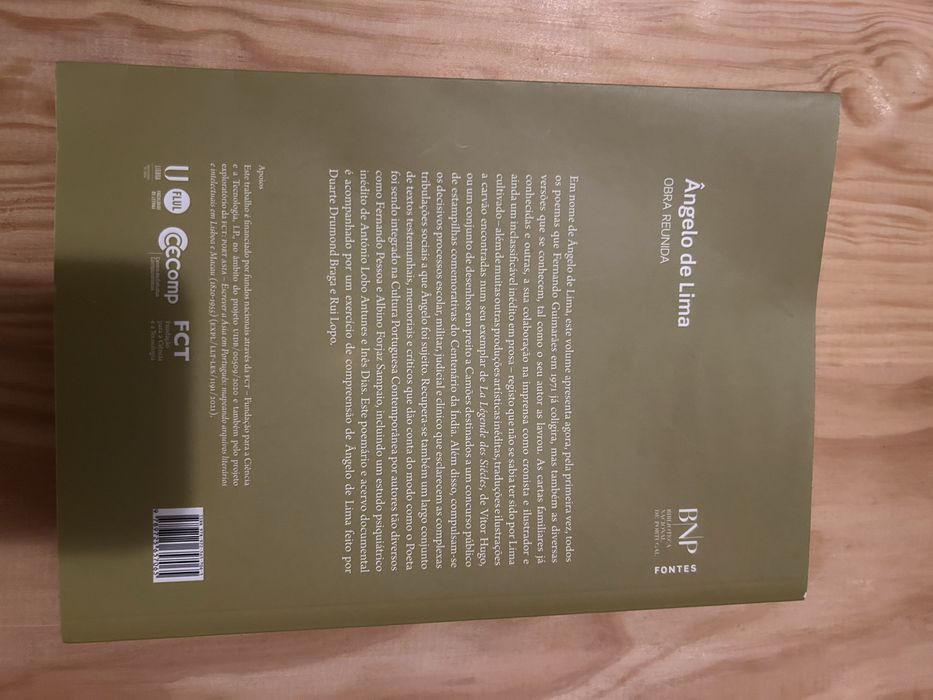 Livro Ângelo de Lima obra reunida.