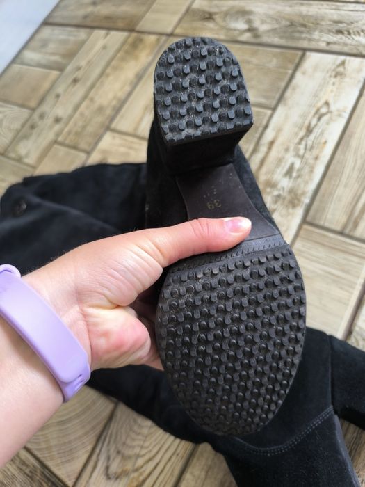 Ботфорти натуральний замш