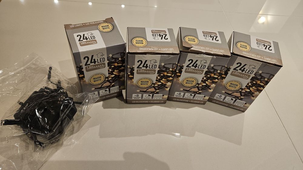 lampki choinkowe na baterie 5sztuk nowe komplet