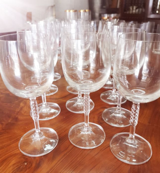 Conjunto de copos de cristal