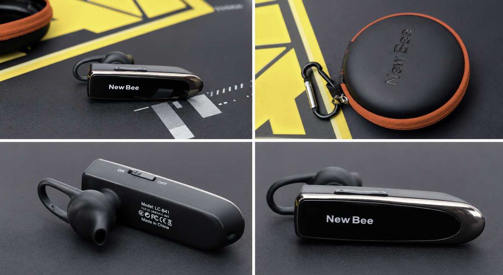 Sluchawka Bluetooth New Bee LC B41 z etui