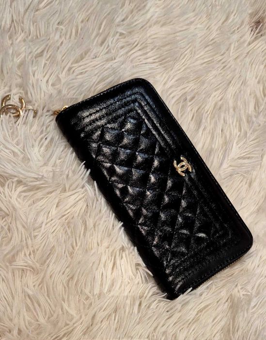 Chanel portfel duzy czarny nowy