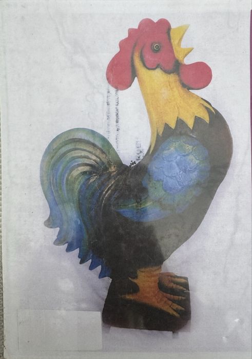 Galo 2m Altura Fibra Vidro Decoração!