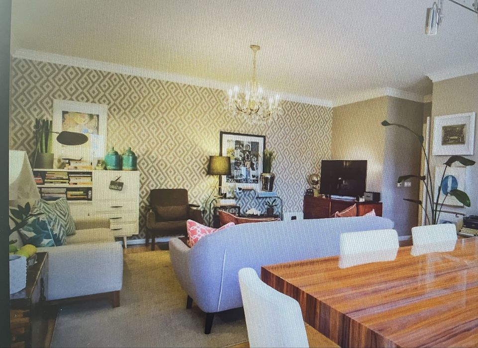 Móvel consola branco anos 60 restaurado