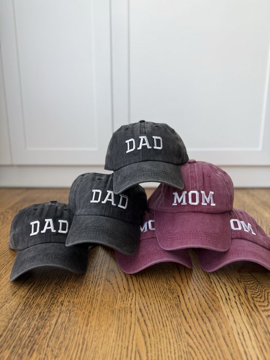Кепки mom dad мама тато для фотосесії вишивка бейсболки