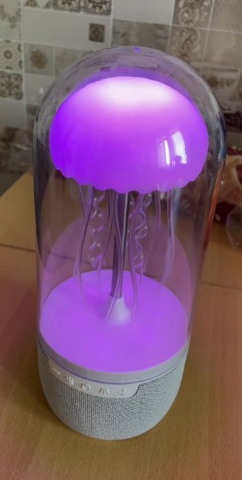 Ночник портативний Медуза з колонкою Bluetooth, нічник медуза