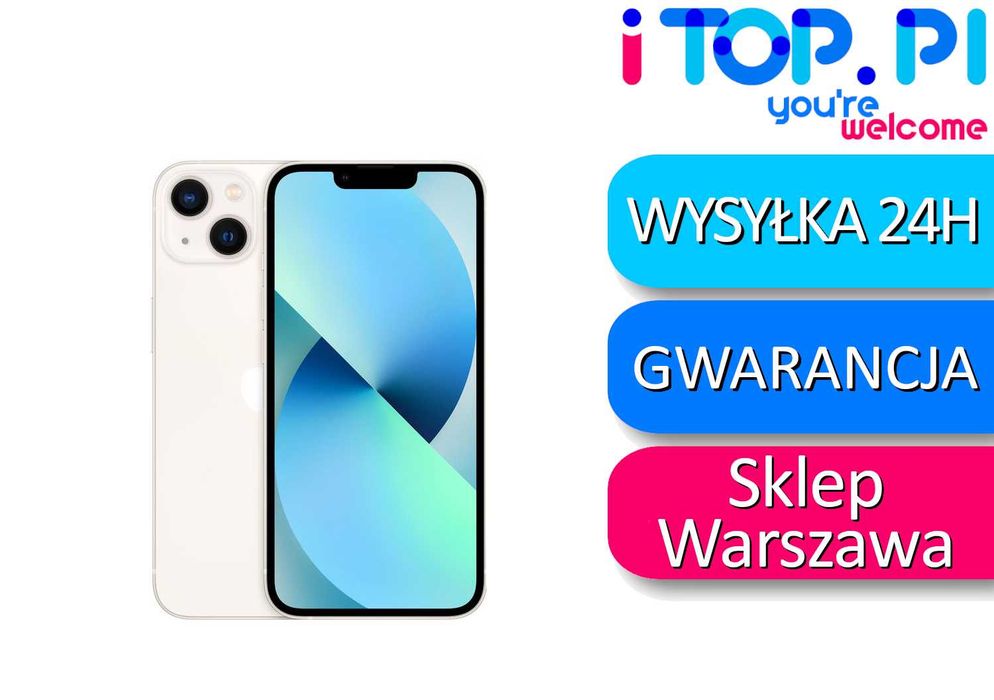 iPhone 13 mini 128gb Biały iTop Muranów Lokal 32 Bateria 100% Klasa A+