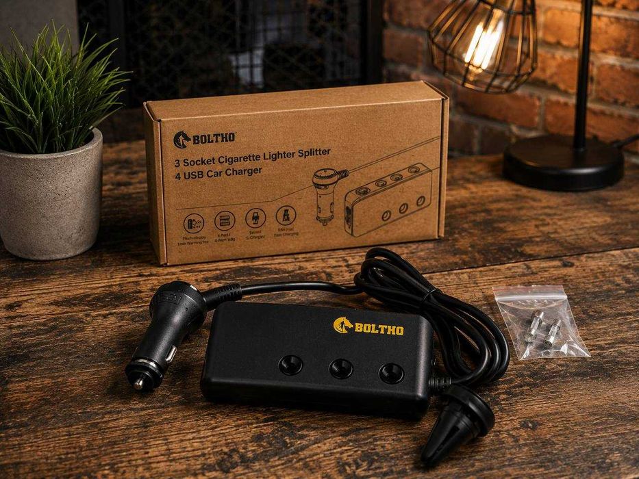 Rozdzielacz gniazda zapalniczki BOLTHO 3x12V + 4xUSB 12V/24V