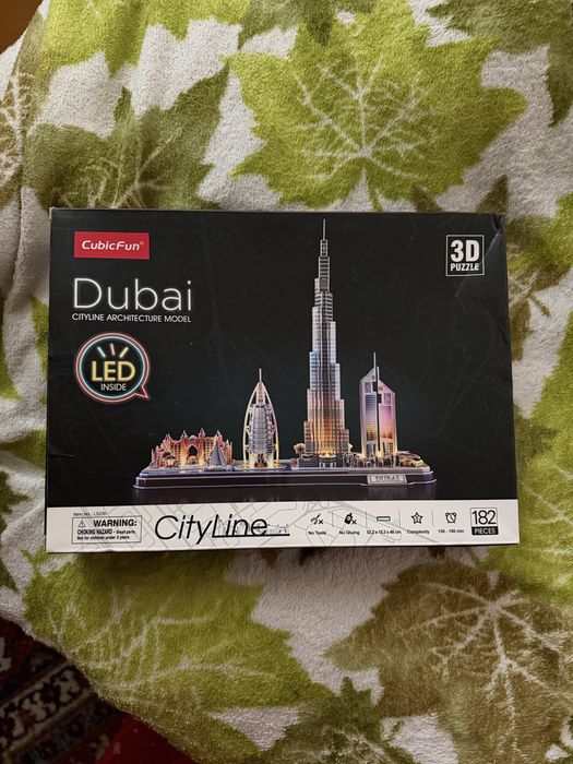 тривимірний пазл CubicFun City Line Dubai з LED-підсвіткою