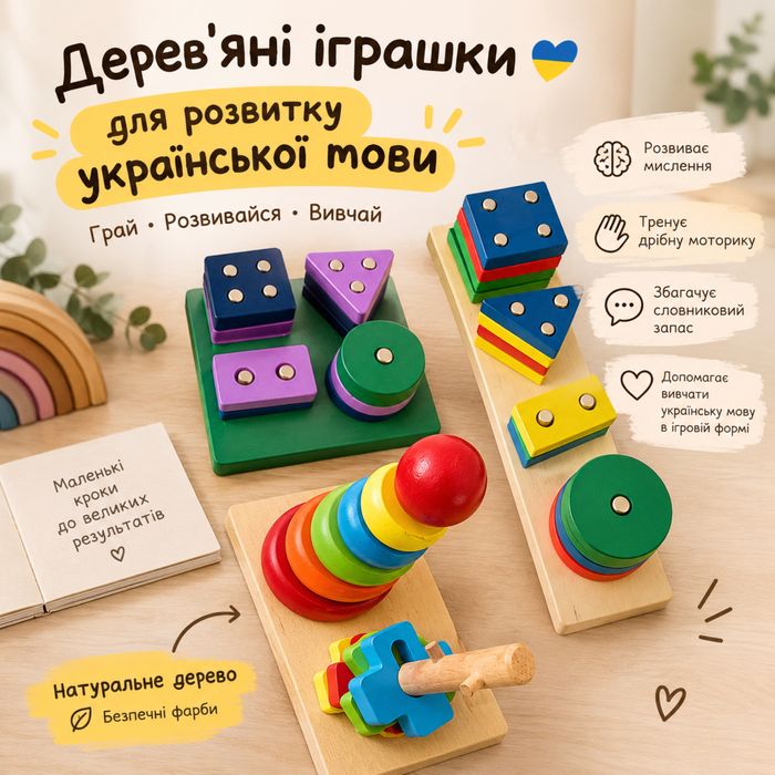 деревʼяні розвиваючі ігри cubika