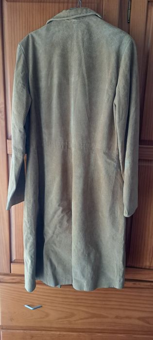 Casaco comprido pele porco