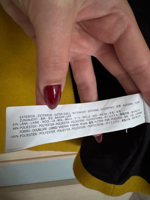 Płaszcz Zara Musztardowy