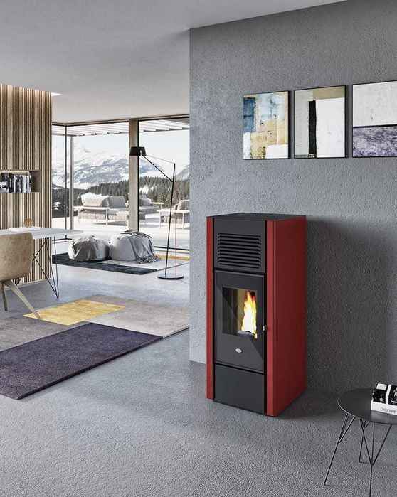 Piecyk na pellet Eva Calor Giusy 15 kW z DGP na 3 pomieszczenia