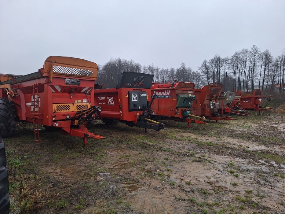 Rozrzutnik obornika wannowy wałki pionowe Gilibert Jeantil Stan Bdb