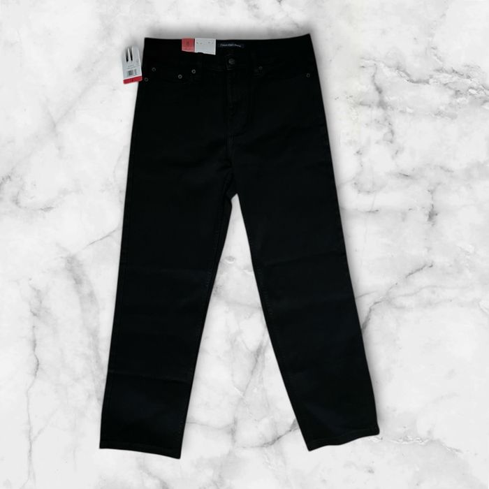 -35% 28 30 32  Calvin Klein джинси жіночі чорні прямі джинсы черные
