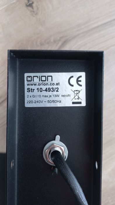 Lampa sufitowa na dwie żarówki czarny mat. Jak nowy!!!