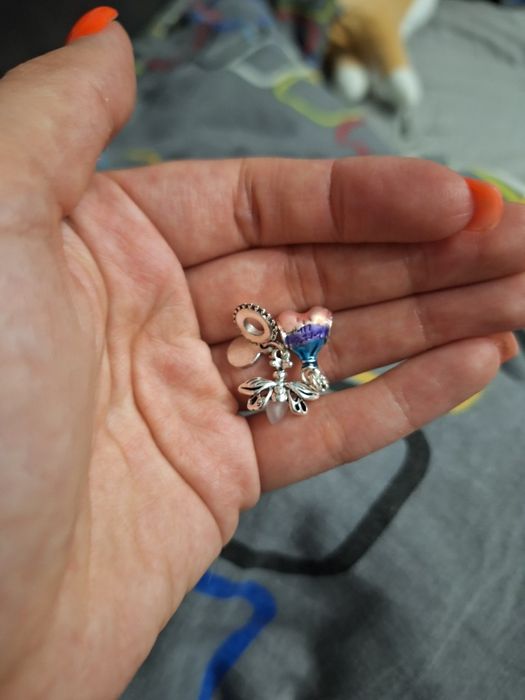 Zawieszka Robaczek Świętojański + Charms Balon Urodzinowy