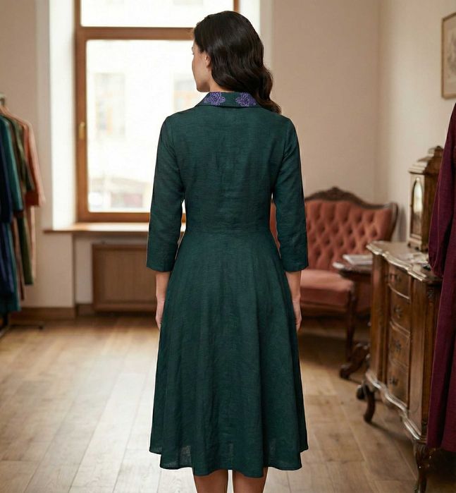 Платье Okhai (Индия). Ручная работа/Вышивка. Хлопок. Размер XS950