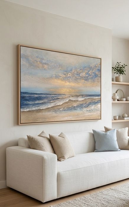 Piękny ręcznie malowany obraz 120x80 cm idelany do salonu lub sypialni