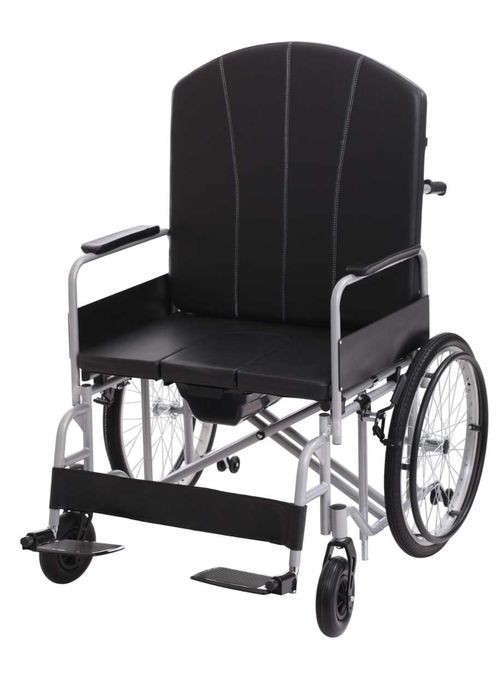 Інвалідна коляска з туалетом особливо широка посилена MED1-KY607-70