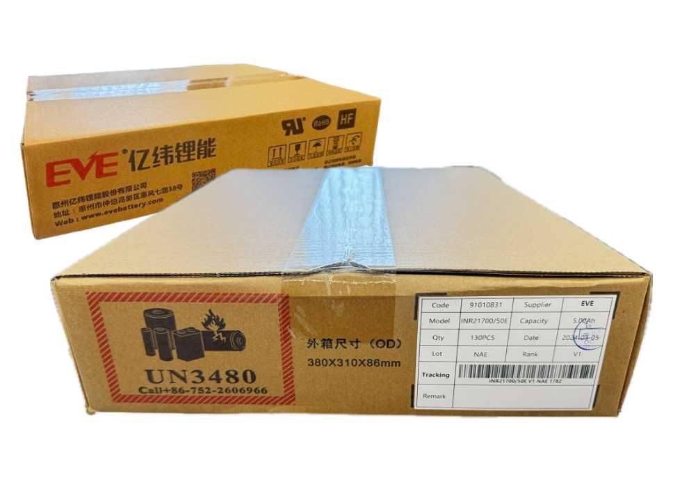 Ємний акумулятор EVE INR 21700 50Е: 5000 mAh, 15А (3С), 3.65V, li-ion