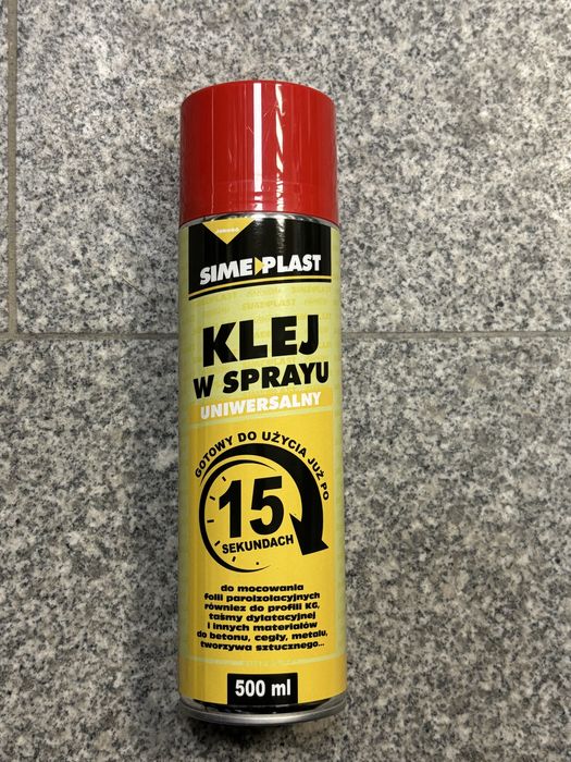Klej kontaktowy uniwersalny w sprayu 500 ml folii paroizolacyjnej