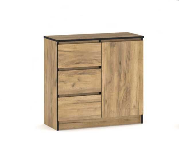 Новий комод Бруклін 1д 3ш дуб золотий білий