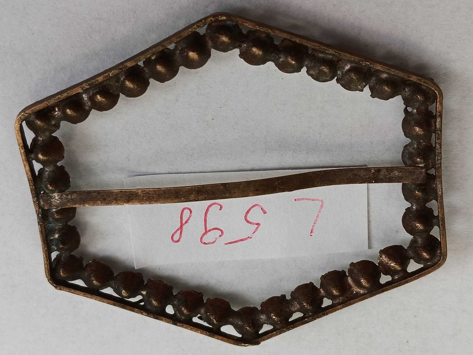 L598, klamra do paska moda ładna duża starocie art deco vintage