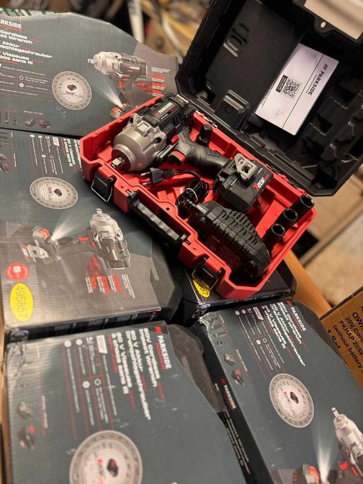 KIT Chave de Impacto Parkside 20V Performance PASSP 20-Li C4 1356NM