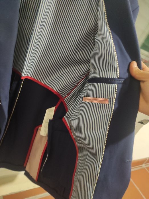 Blazer Azul Escuro Zara Man