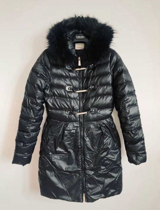 PINKO Płaszcz puch naturalny jenot roz. XS/S/ roz.36/S/8