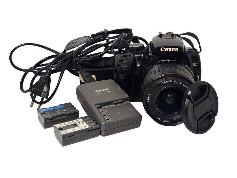 Lustrzanka Canon EOS 400D + EFS 18-55mm + 2 Baterie Ładowarka