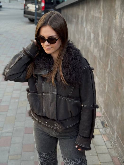 Дублянка натуральне хутро S/M, зріст до 165см