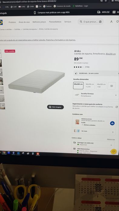 Cama HEMNES IKEA + 2 colchões