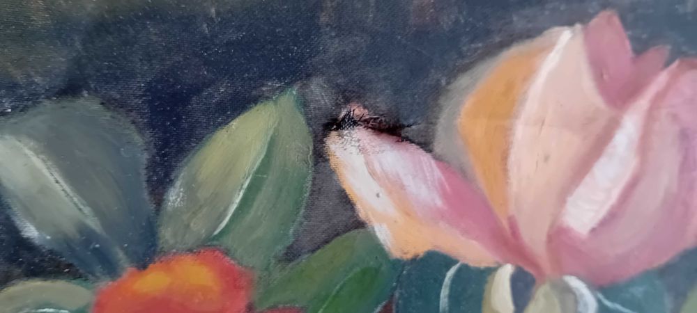 Pintura sobre tecido assinada!