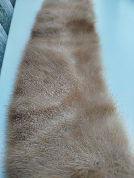 Норка воротник пастель