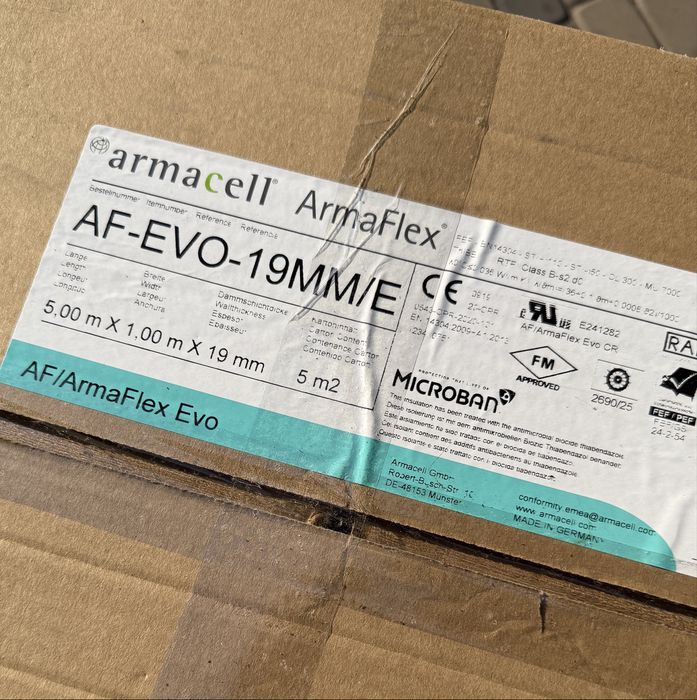 Armacell Armaflex izolacja rurowa Kaimann 19mm 25mm  mata samoprzylepna akustyczna kamper wygluszenie ocieplenie