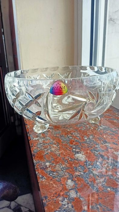 Misa na nóżkach wzór Pinwheel dekoracja srebrna Irena Inowrocław