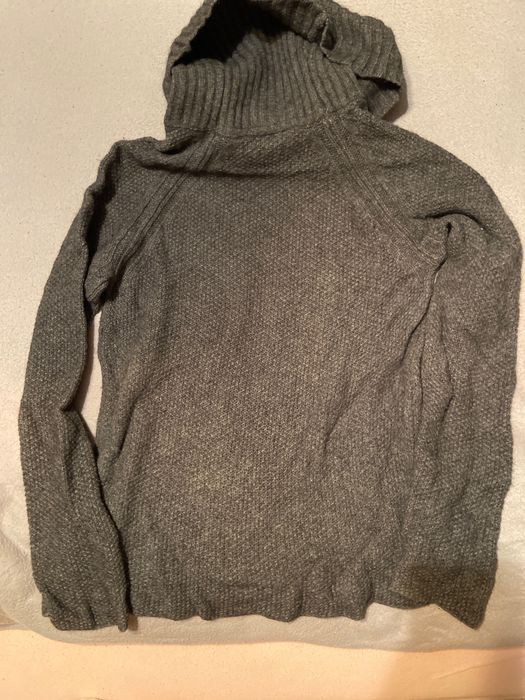 Sweter golf damski ciepły wełna szary antracyt