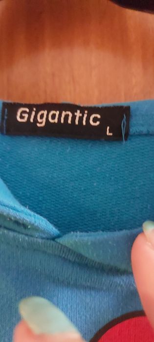 Camisola de capucho azul do pato L