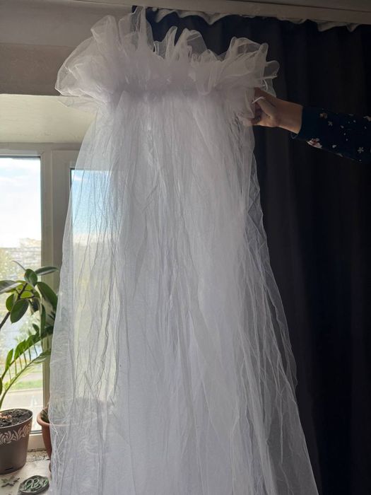 Балдахін на колиску білий