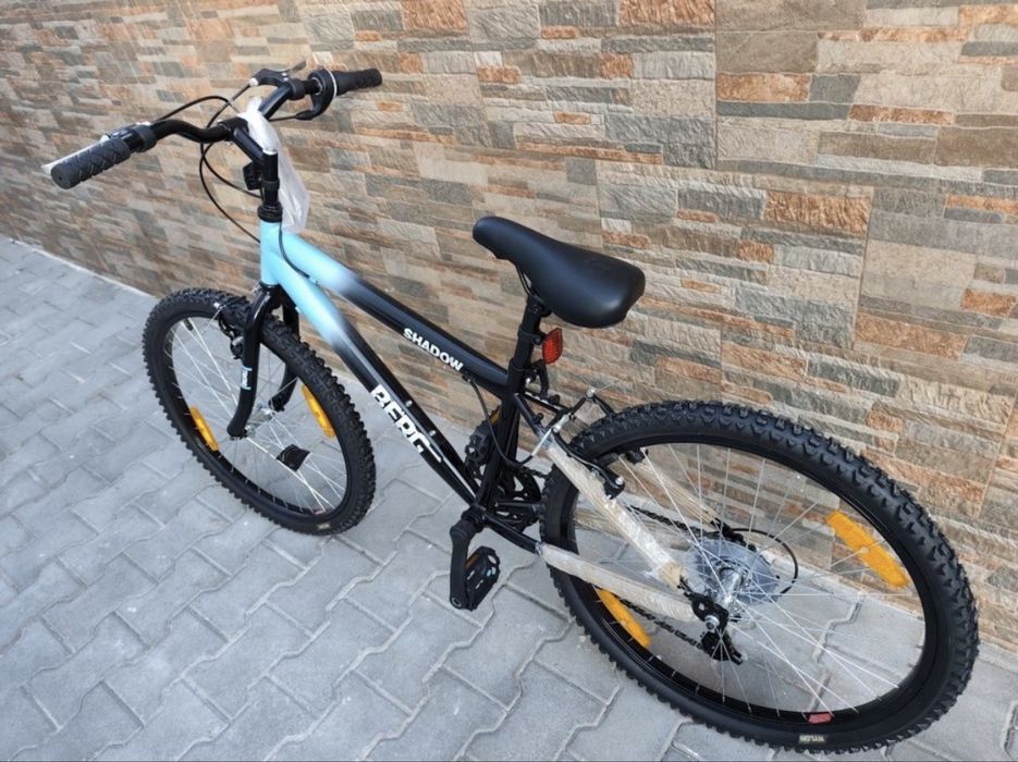 Bicicleta Júnior Shadow Roda 24'' 8-10 Anos Azul e Preta Berg