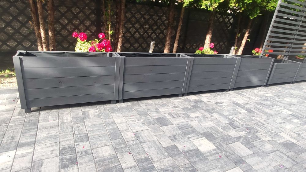 Donice ogrodowe drewniane - Solidne