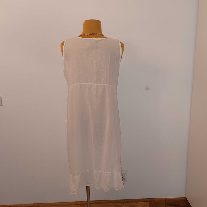 Sukienka plażowa biała bawełna Ideał dla XL/XXL