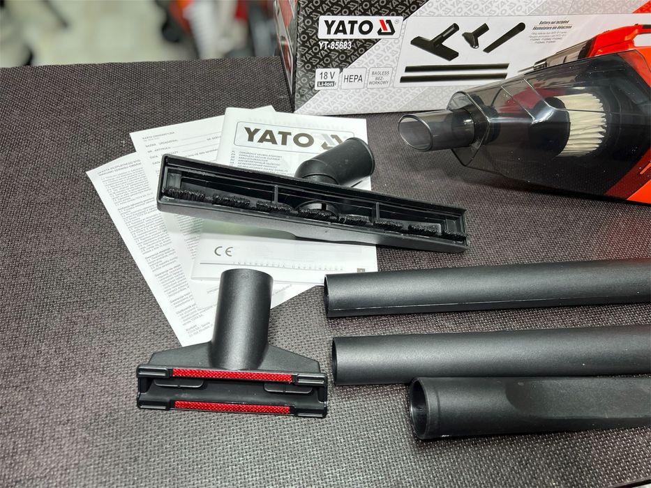 Пылесос аккумуляторный для дома и автомобиля YATO (без АКБ и ЗУ)